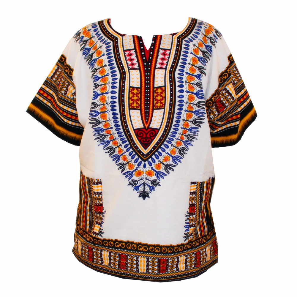 Dashiki Shirt Men - (Fast Shipping) ใหม่แฟชั่นการออกแบบแอฟริกันแบบดั้งเดิมพิมพ์ผ้าฝ้าย100% Dashikiเสื้อยืดสำหรับUnisex (MADE IN