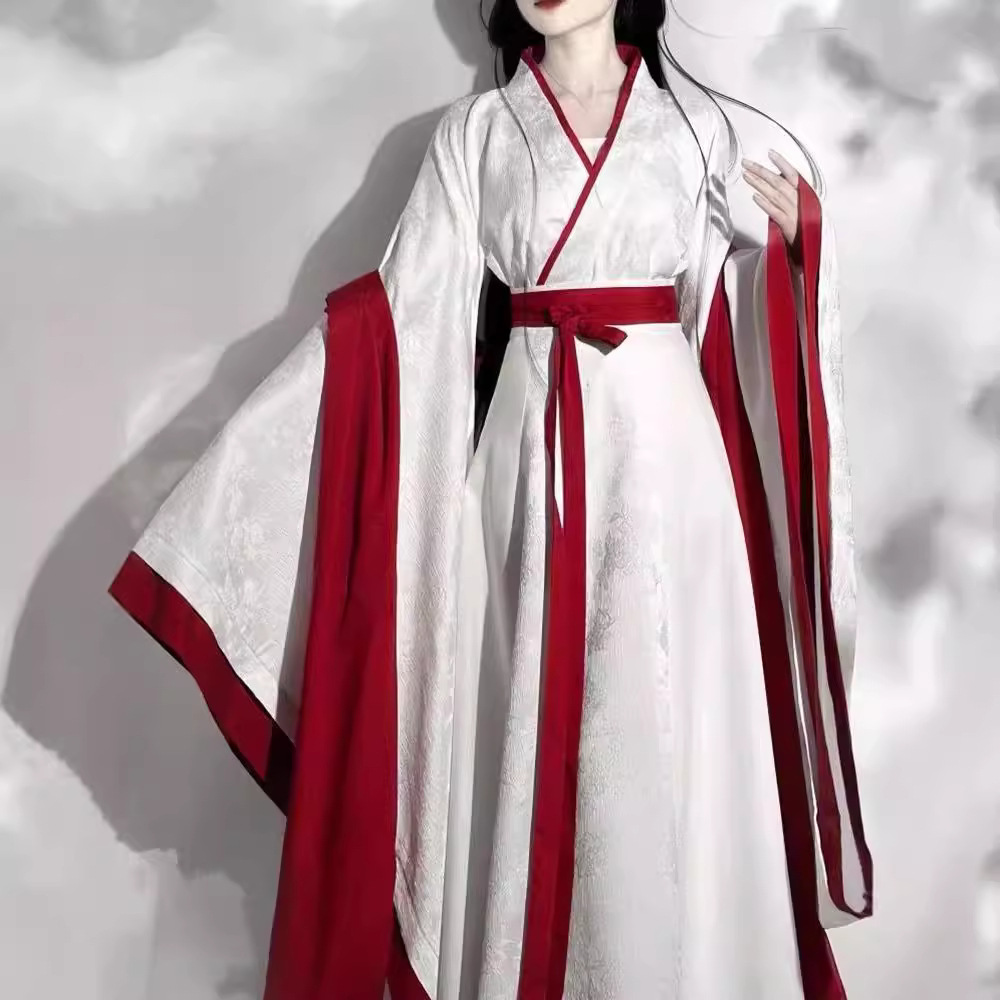 Ethnic Dress Fashion Show - จีนแบบดั้งเดิมสําหรับเสื้อผ้าผู้หญิง Fairy Hanfu เสื้อผ้าแฟชั่นสไตล์ชาติพันธุ์เย็บปักถักร้อยปาร์ตี้แสดงคอสเพลย์ใหม่