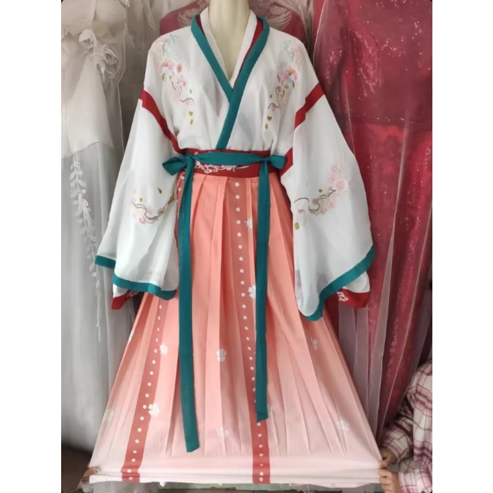 Ethnic Dress Fashion Show - จีนแบบดั้งเดิมสําหรับเสื้อผ้าผู้หญิง Fairy Hanfu เสื้อผ้าแฟชั่นสไตล์ชาติพันธุ์เย็บปักถักร้อยปาร์ตี้แสดงคอสเพลย์