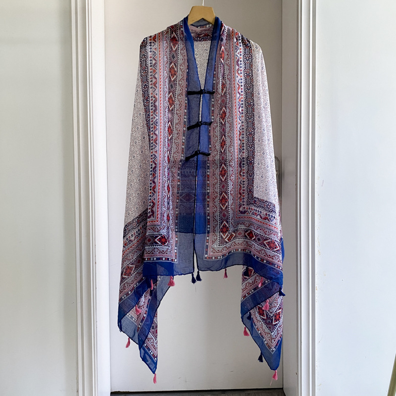 Go Ethnic Fashion - ใหม่สไตล์ชาติพันธุ์ Paisley Shawl พร้อมหัวเข็มขัด,ผ้าพันคอ Jacquard สีชมพู,ผ้าพันคอ,การถ่ายภาพท่องเที่ยว,ผ้าคลุมไหล่เครื่องปรับอากาศ