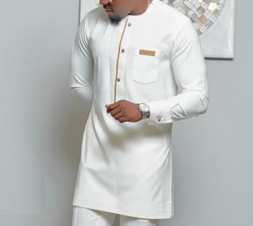 Dashiki Shirt Men - 2023มาใหม่ล่าสุดฤดูร้อนแฟชั่น Dashiki แอฟริกันเสื้อแขนยาวผู้ชาย O-Neck โพลีเอสเตอร์สีขาว Plus