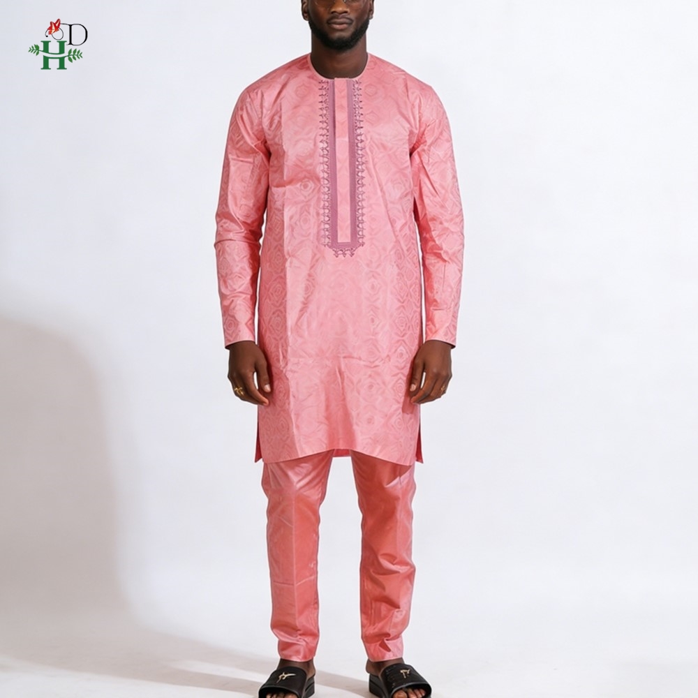 Dashiki Shirt Men - ชุดเสื้อผ้าแอฟริกัน H&D 2026 สำหรับผู้ชาย เสื้อผ้าพื้นเมืองปักลาย 2