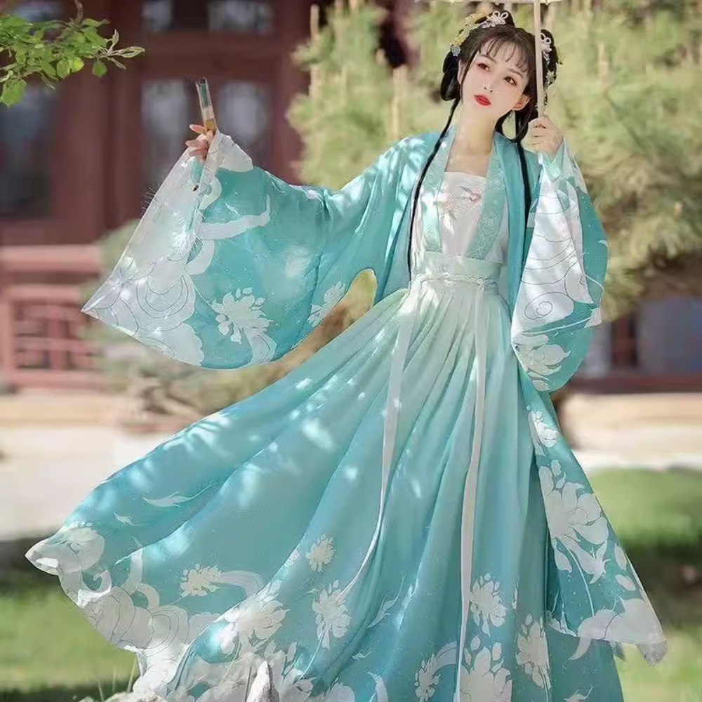 Ethnic Dress Fashion Show - แฟชั่นสไตล์ชาติพันธุ์เสื้อผ้าปาร์ตี้เต้นรําเวทีแสดงเสื้อผ้าจีนแบบดั้งเดิม Hanfu ผู้หญิง Fairy ชุดชุดคอสเพลย์