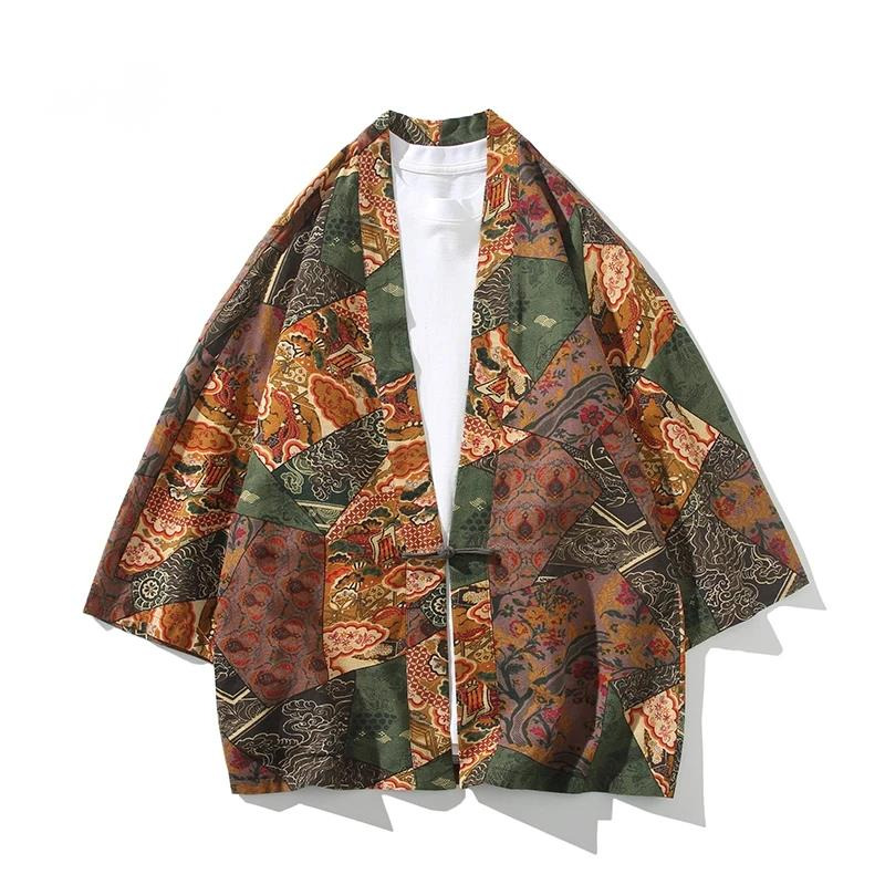 Ethnic And Fashion - สไตล์ชาติพันธุ์พิมพ์ Yukata ผู้ชายผู้หญิงแฟชั่นผ้าฝ้ายลินินเสื้อสเวตเตอร์ถักเสื้อผ้าเอเชีย Harajuku ญี่ปุ่นคอสเพลย์กิโมโน
