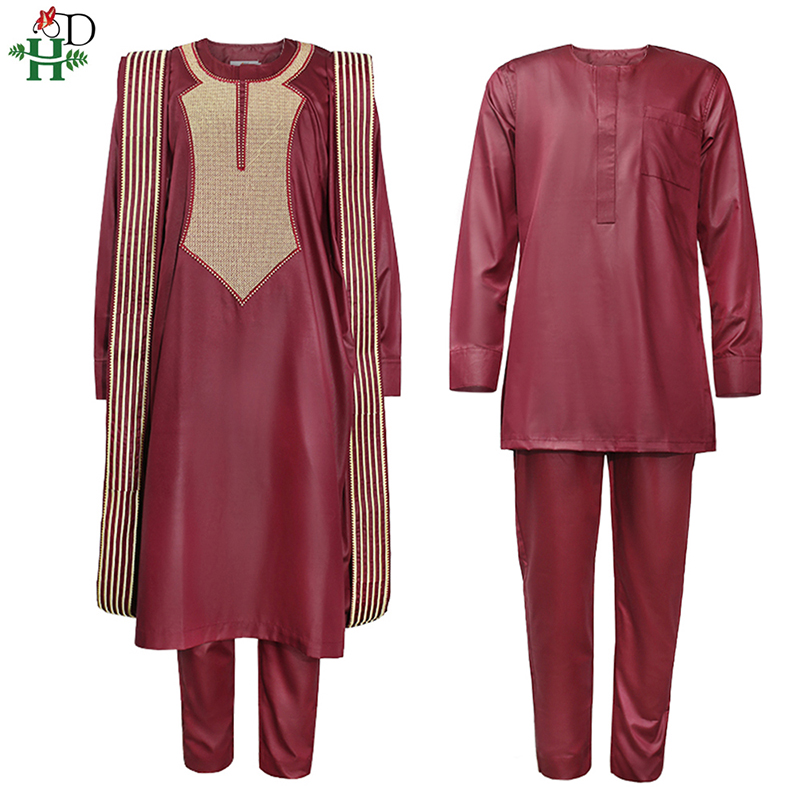 H & D แอฟริกัน Agbada สําหรับช - Dashiki Shirt Men บทวิจารณ์และราคา