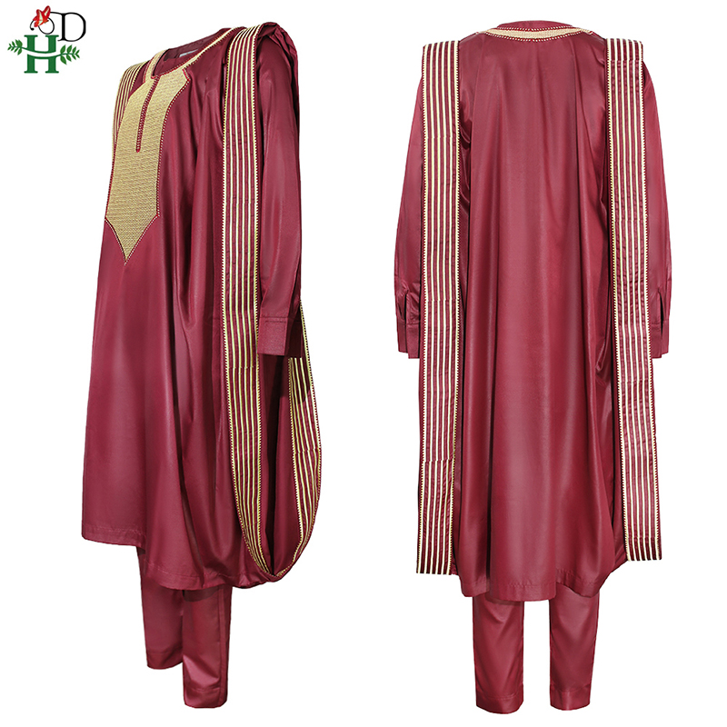 H & D แอฟริกัน Agbada สําหรับช - Dashiki Shirt Men บทวิจารณ์และราคา