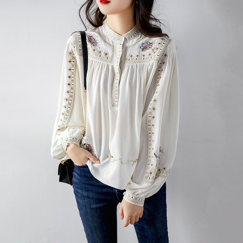 เสื้อเบลาส์พิมพ์ลายแฟชั่นอเนกป - Ethnic Chic Fashion บทวิจารณ์และราคา