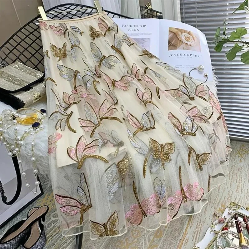 กระโปรงยาวสไตล์วินเทจลายปัก ยี - Y2K Ethnic Fashion บทวิจารณ์และราคา