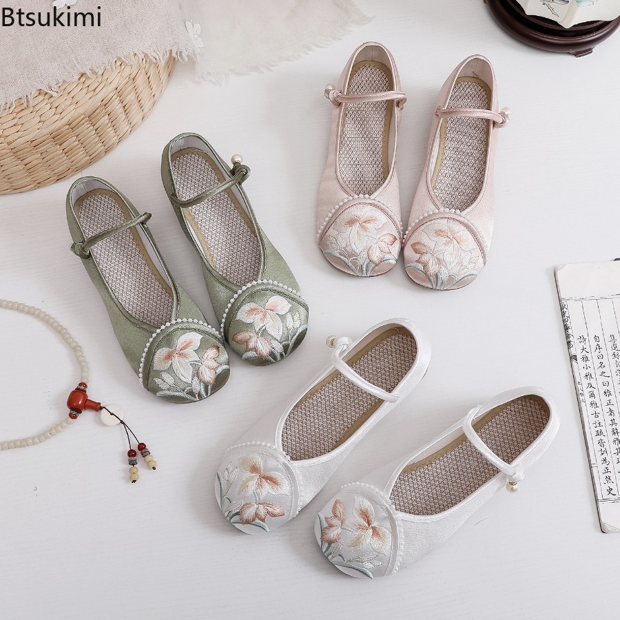 แฟชั่นปักลายสไตล์จีนรองเท้าส้น - Ethnic And Fashion บทวิจารณ์และราคา