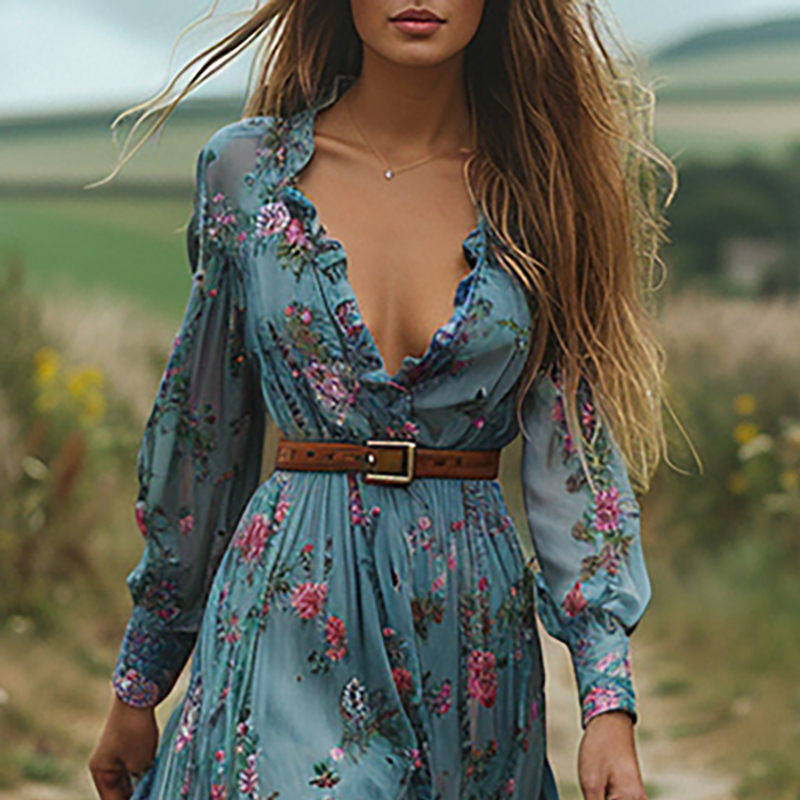 เดรส Sablon Bunga วินเทจแนวชนเ - Ethnic Boho Fashion บทวิจารณ์และราคา