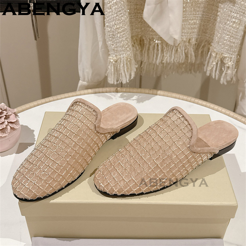 รองเท้าสลิปเปอร์แบบสวมหัวมน ผ้ - Ethnic And Fashion บทวิจารณ์และราคา