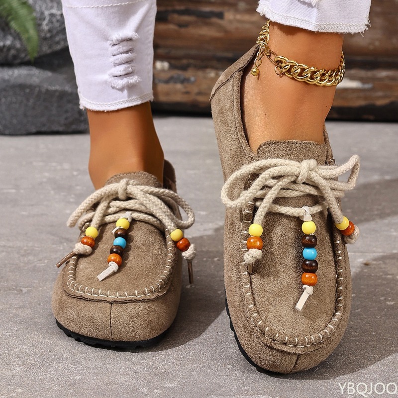 รองเท้าโลฟเฟอร์ผู้หญิงสไตล์ลำล - Ethnic Fashion Women บทวิจารณ์และราคา