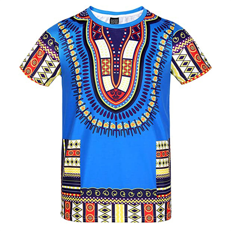 ฤดูร้อน Harajuku 3D พิมพ์แอฟริ - Dashiki Shirt Men บทวิจารณ์และราคา