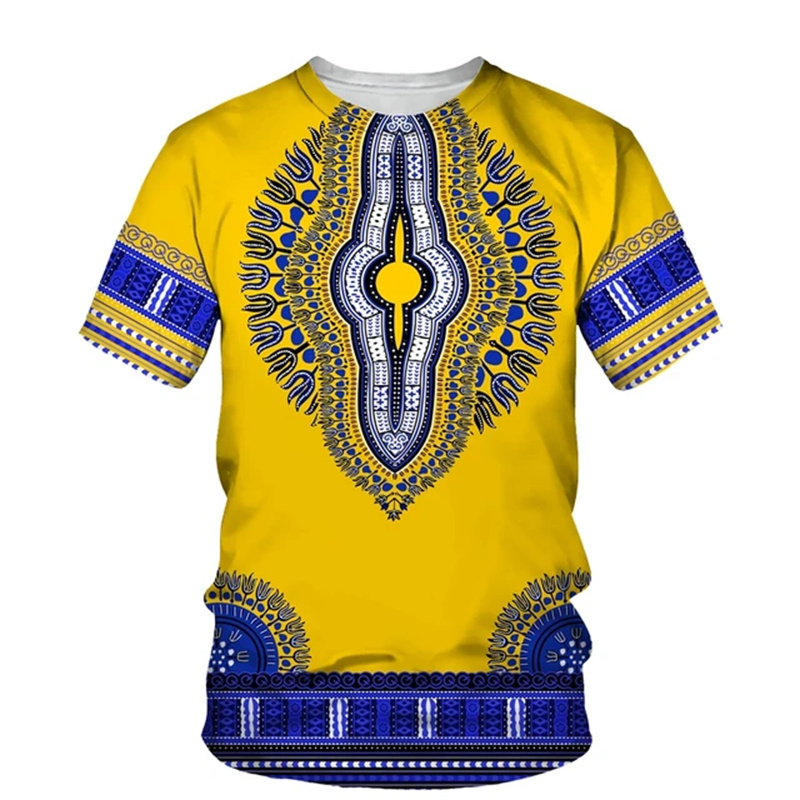 ฤดูร้อน Harajuku 3D พิมพ์แอฟริ - Dashiki Shirt Men บทวิจารณ์และราคา