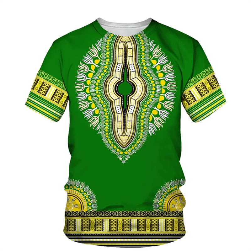 ฤดูร้อน Harajuku 3D พิมพ์แอฟริ - Dashiki Shirt Men บทวิจารณ์และราคา