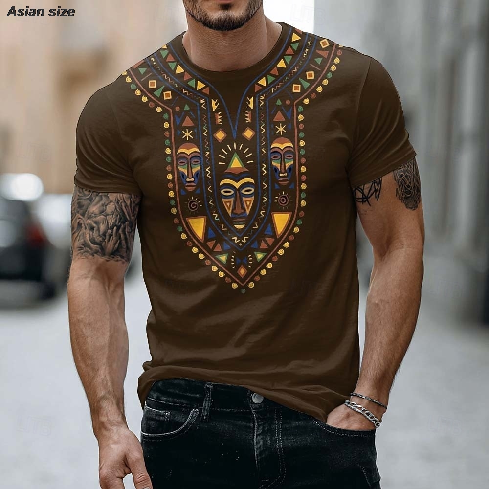 เสื้อยืดลายหน้ากากชนเผ่าแอฟริก - Dashiki Shirt Men บทวิจารณ์และราคา