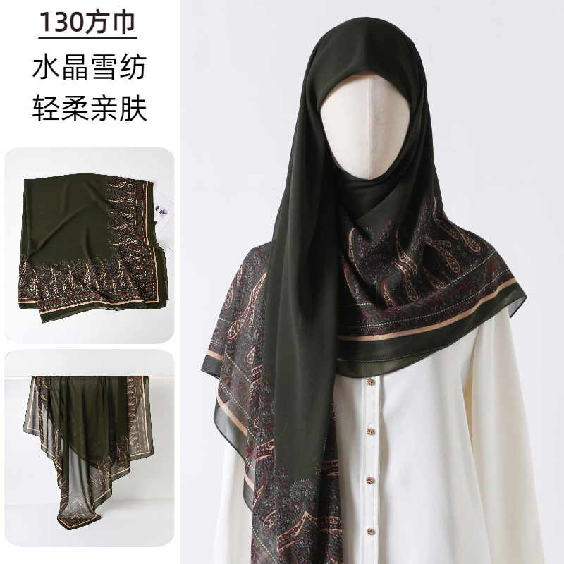 ผ้าพันคอสี่เหลี่ยมขนาดใหญ่พิมพ - Go Ethnic Fashion บทวิจารณ์และราคา