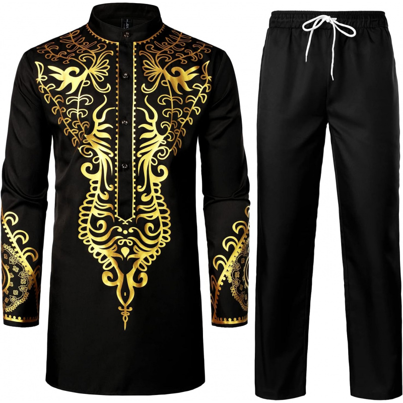 ชุดเสื้อผ้าผู้ชายสไตล์แอฟริกัน - Dashiki Shirt Men บทวิจารณ์และราคา