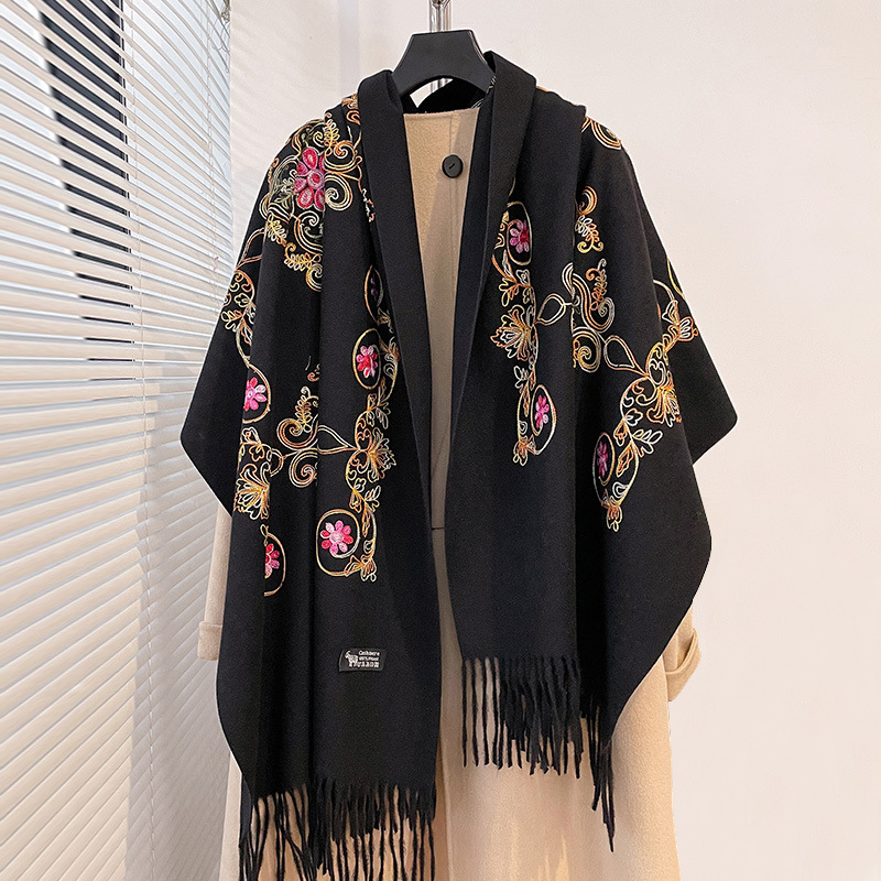 ผ้าคลุมไหล่ปักลายสไตล์วินเทจ ผ - Go Ethnic Fashion บทวิจารณ์และราคา