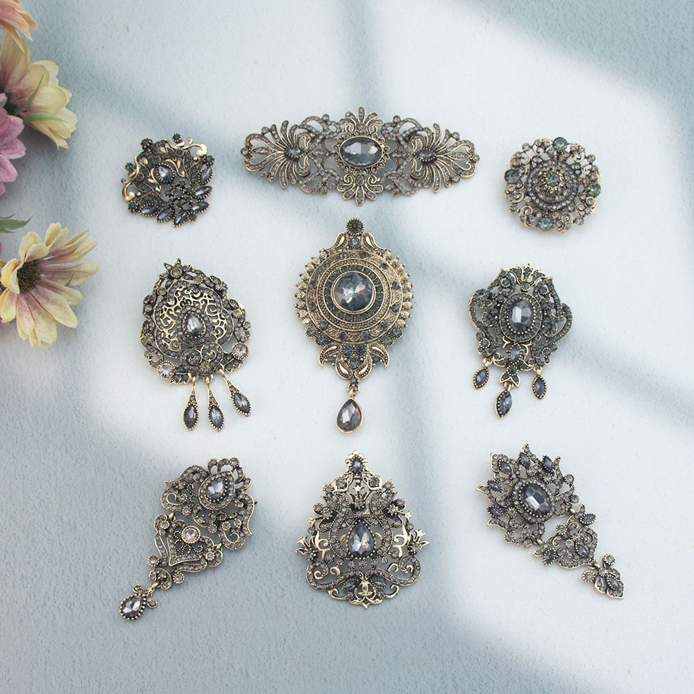 เข็มกลัดสไตล์วินเทจแบบอาหรับคู - Ethnic Chic Fashion บทวิจารณ์และราคา