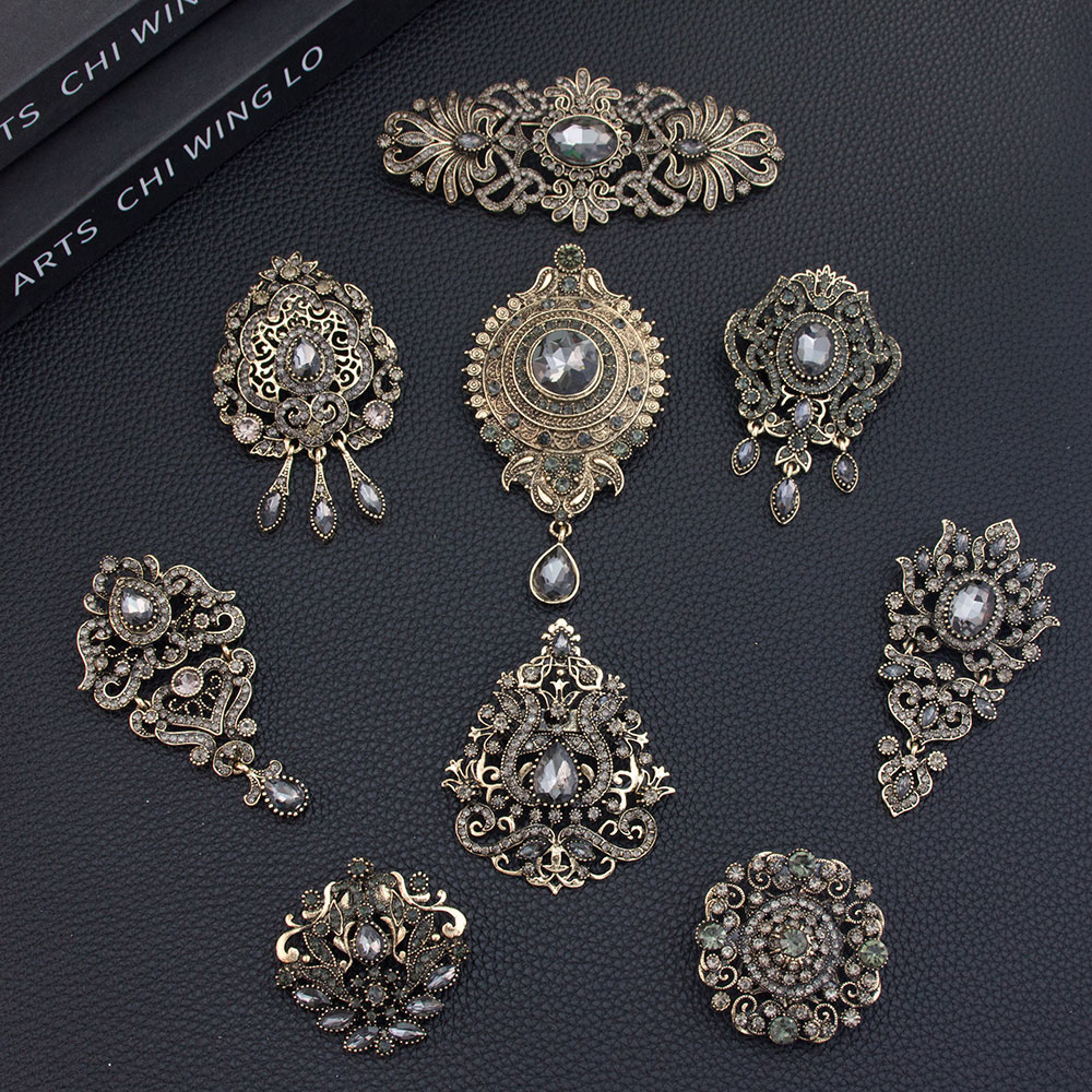 เข็มกลัดสไตล์วินเทจแบบอาหรับคู - Ethnic Chic Fashion บทวิจารณ์และราคา