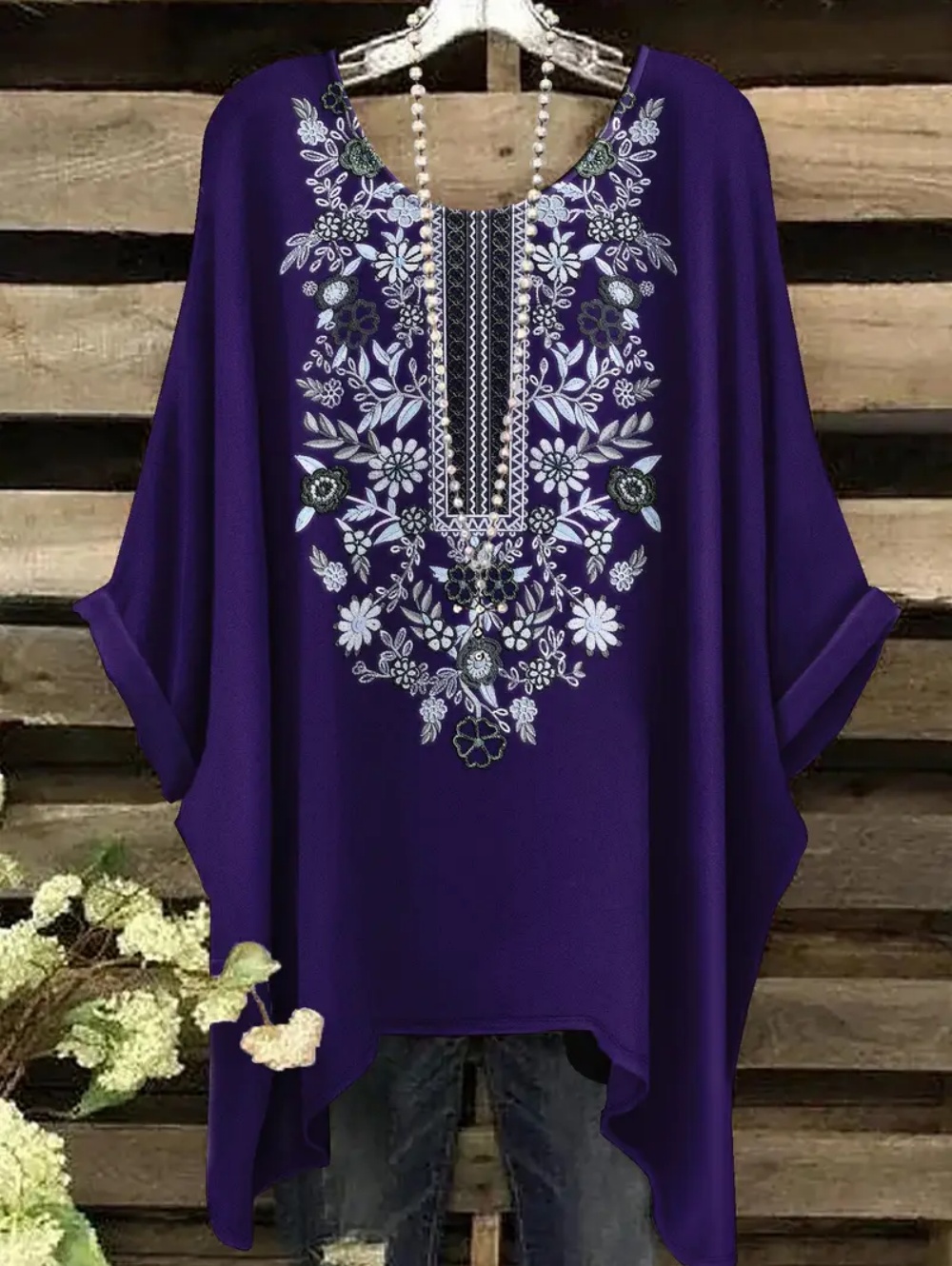 เสื้อยืดโอเวอร์ไซส์สไตล์โบฮีเม - Ethnic Chic Fashion บทวิจารณ์และราคา