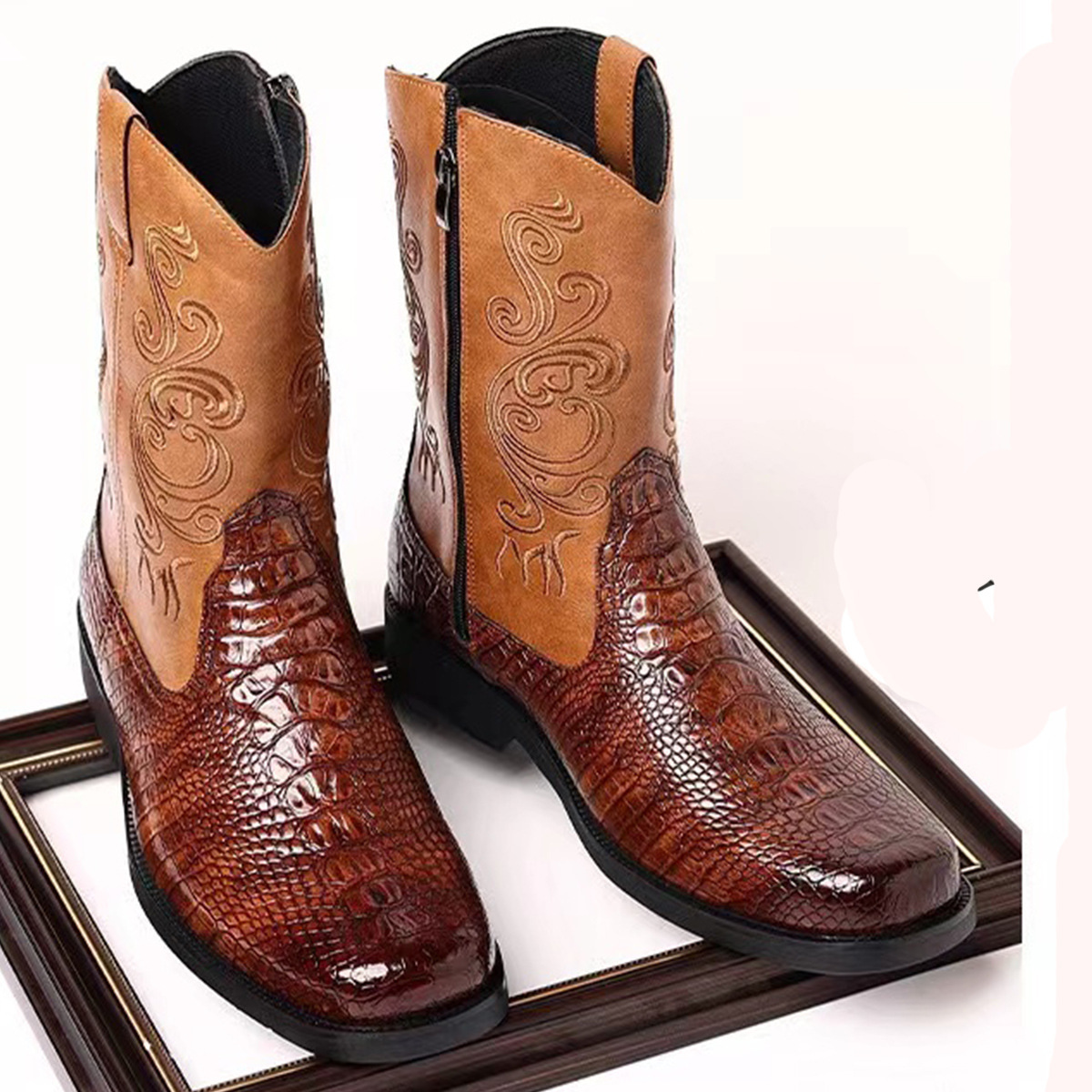 รองเท้าบูทคาวบอยสไตล์ตะวันตกแบ - Ethnic And Fashion บทวิจารณ์และราคา