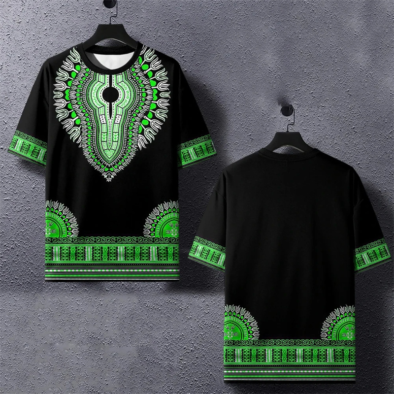 เสื้อยืดฮาราจูกุพิมพ์ลาย3D ชาต - Dashiki Shirt Men บทวิจารณ์และราคา