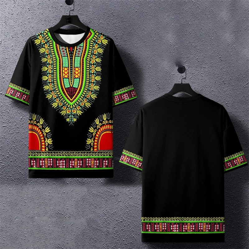 เสื้อยืดฮาราจูกุพิมพ์ลาย3D ชาต - Dashiki Shirt Men บทวิจารณ์และราคา