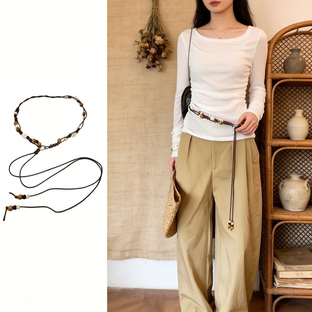 เข็มขัดคาดเอวแบบถักมือสไตล์ชาต - Ethnic Dress Fashion Show บทวิจารณ์และราคา