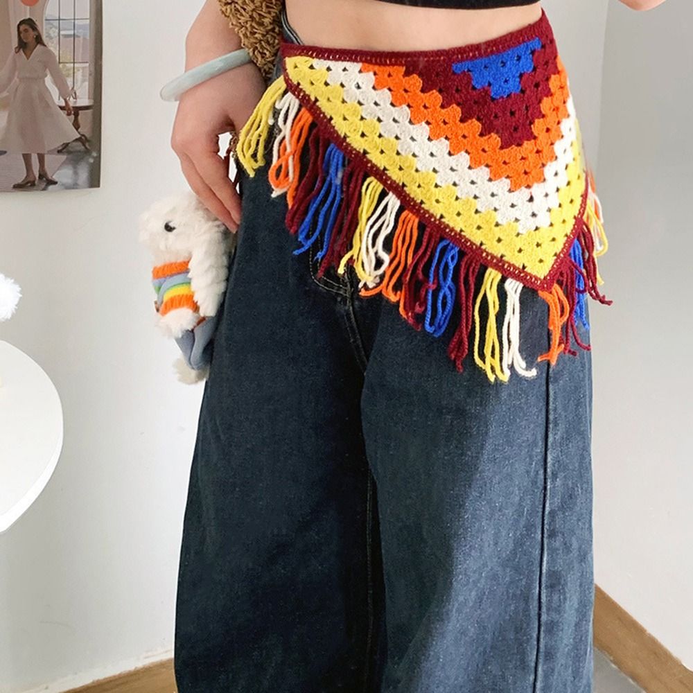 เข็มขัดแฟชั่นพู่ห้อยสไตล์ Y2K  - Y2K Ethnic Fashion บทวิจารณ์และราคา