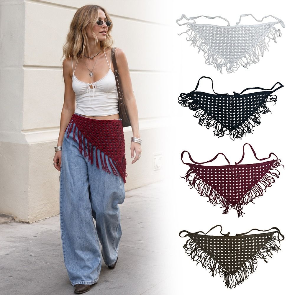 เข็มขัดแฟชั่นพู่ห้อยประดับเอว  - Y2K Ethnic Fashion บทวิจารณ์และราคา