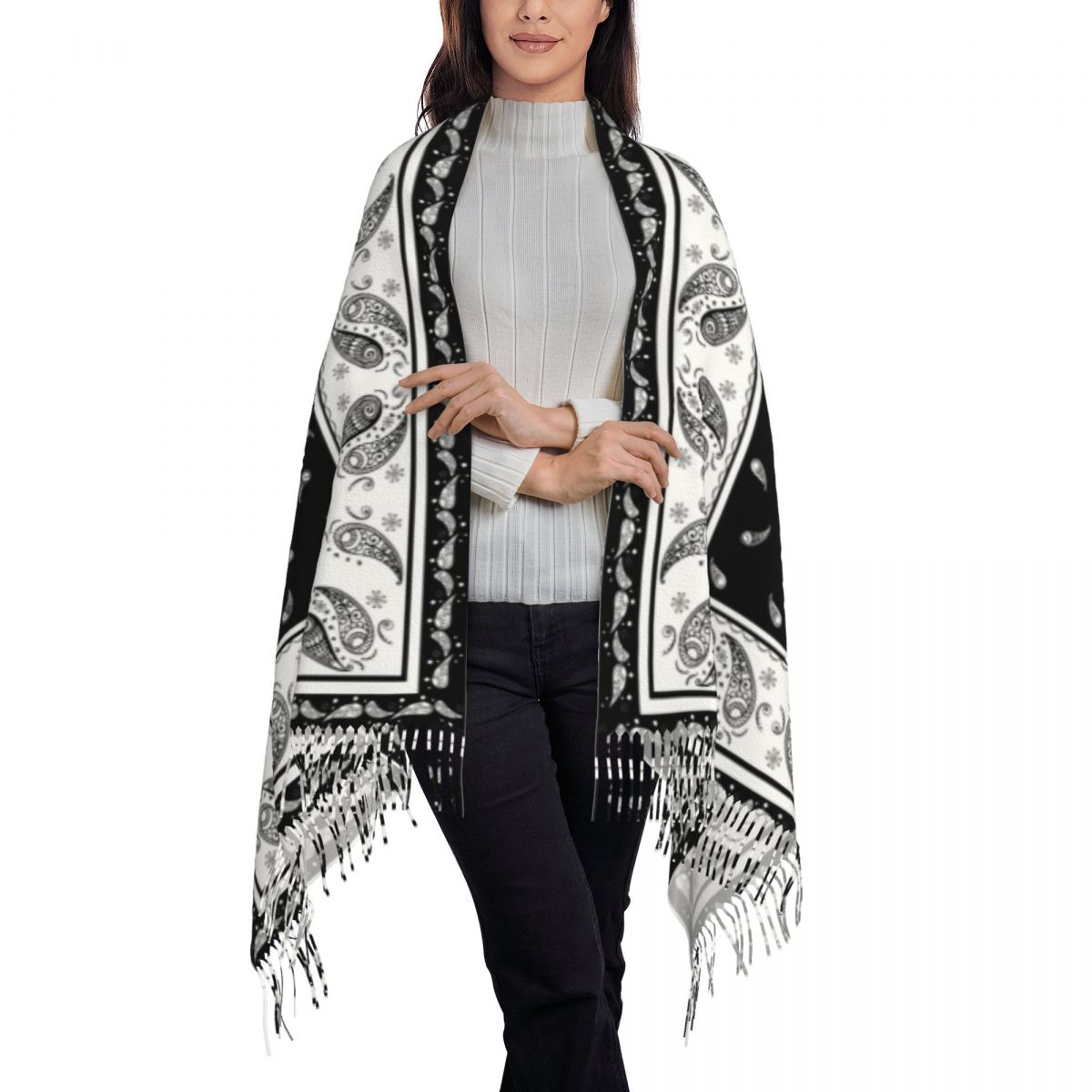 ผ้าพันคอพิมพ์ลายสไตล์โบฮีเมียน - Go Ethnic Fashion บทวิจารณ์และราคา
