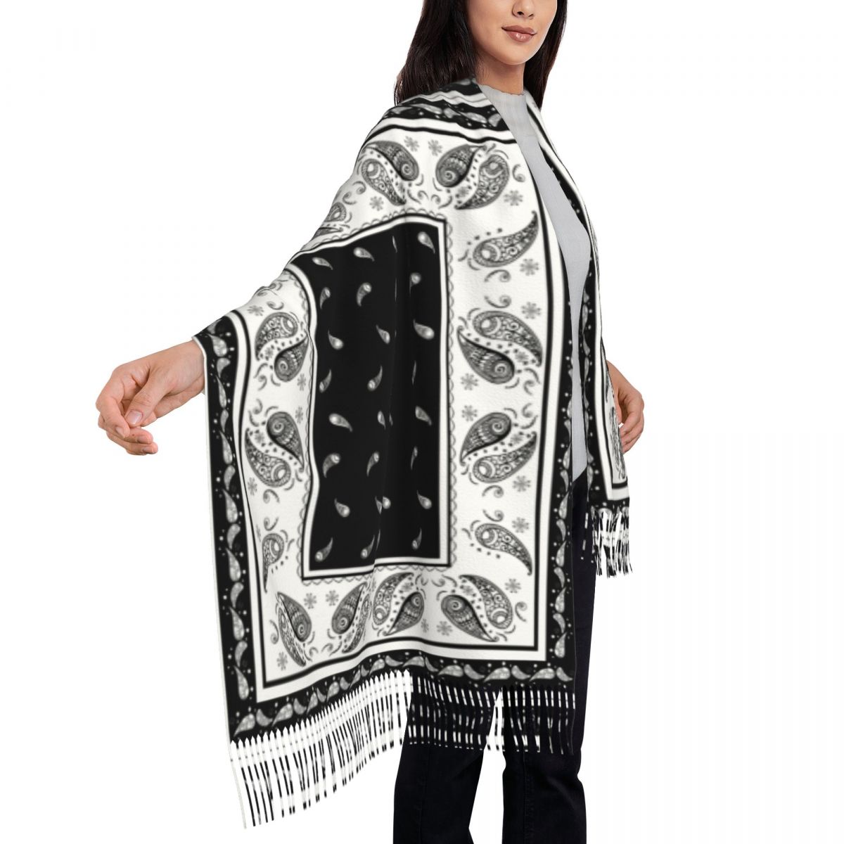 ผ้าพันคอพิมพ์ลายสไตล์โบฮีเมียน - Go Ethnic Fashion บทวิจารณ์และราคา